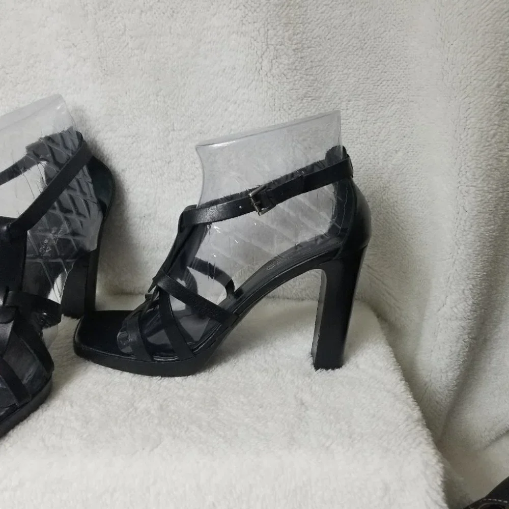 Via Spiga leather square toe ankle sandal